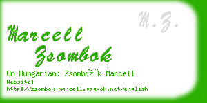marcell zsombok business card